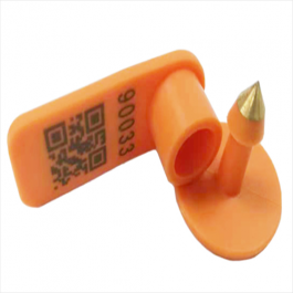 Customizable Animal Ear Tag Orange Sheep Identification Tags With 50CM - 300CM Reading Distance